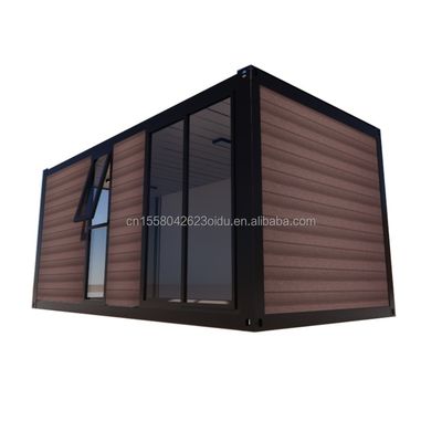 Mobilmoduläres Familien-Customized Outdoor Glass Holz Garten Hut Camping Hotel mit Aluminium-Legierungsfenstern und Home Bar
