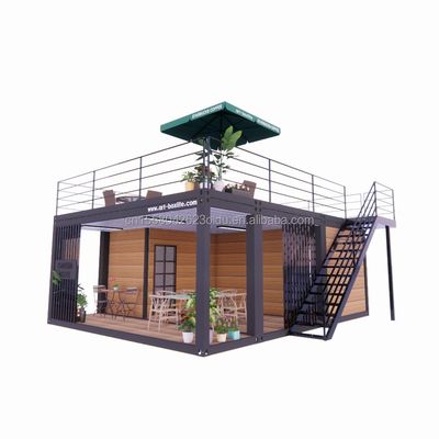 20 Fuß Holz Deluxe Garten Studio Flat Package Montage 2 Schlafzimmer Container Mobilhaus mit Aluminiumlegierung Fenster
