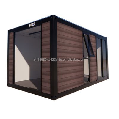 Mobilmoduläres Familien-Customized Outdoor Glass Holz Garten Hut Camping Hotel mit Aluminium-Legierungsfenstern und Home Bar