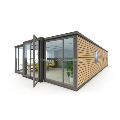 50/75/100mm Wellen-Sandwich-Panel Modernes erweiterbares 3-Zimmer-Prefab Containerhaus für Hotels