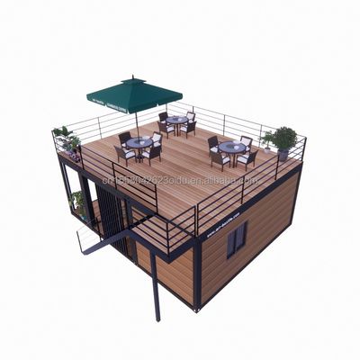 20 Fuß Holz Deluxe Garten Studio Flat Package Montage 2 Schlafzimmer Container Mobilhaus mit Aluminiumlegierung Fenster