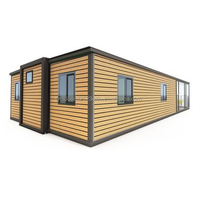50/75/100mm Wellen-Sandwich-Panel Modernes erweiterbares 3-Zimmer-Prefab Containerhaus für Hotels
