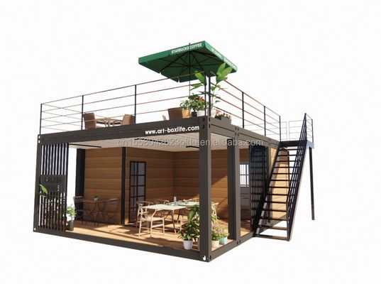 20 Fuß Holz Deluxe Garten Studio Flat Package Montage 2 Schlafzimmer Container Mobilhaus mit Aluminiumlegierung Fenster