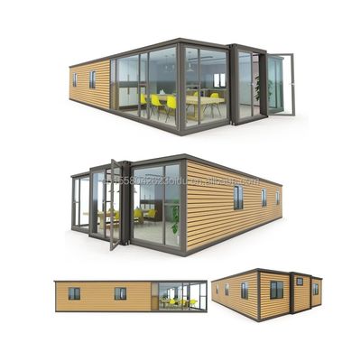50/75/100mm Wellen-Sandwich-Panel Modernes erweiterbares 3-Zimmer-Prefab Containerhaus für Hotels