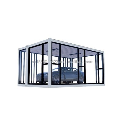 angepasste Farbe 20ft Container Auto Ausstellungshalle Fertighaus Klapphaus Aluminiumlegierung Gehärtetes Glas Mobilgeschäft
