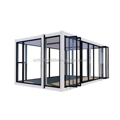 angepasste Farbe 20ft Container Auto Ausstellungshalle Fertighaus Klapphaus Aluminiumlegierung Gehärtetes Glas Mobilgeschäft