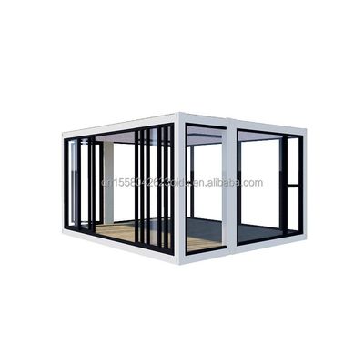 angepasste Farbe 20ft Container Auto Ausstellungshalle Fertighaus Klapphaus Aluminiumlegierung Gehärtetes Glas Mobilgeschäft