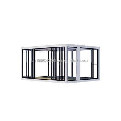 angepasste Farbe 20ft Container Auto Ausstellungshalle Fertighaus Klapphaus Aluminiumlegierung Gehärtetes Glas Mobilgeschäft