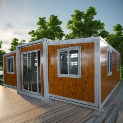 Holz 2 3 4 5 Schlafzimmer vorgefertigte Villa kundenspezifisches Farbdesign 20ft 40ft wasserdicht vorgefertigt erweiterbares Containerhaus