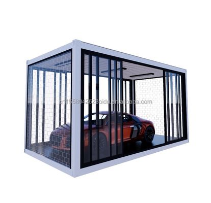 Crystal Glass Shop Design 20ft Mobile Vorgefertigtes Haus mit galvanisiertem Stahl Biegen 180g und Aluminiumlegierung Fenster