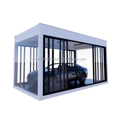 Crystal Glass Shop Design 20ft Mobile Vorgefertigtes Haus mit galvanisiertem Stahl Biegen 180g und Aluminiumlegierung Fenster