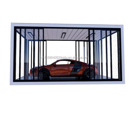 Crystal Glass Shop Design 20ft Mobile Vorgefertigtes Haus mit galvanisiertem Stahl Biegen 180g und Aluminiumlegierung Fenster