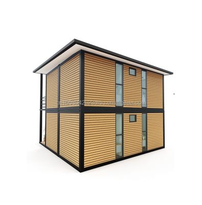 Aluminiumlegierung Fenster Modifizierte Schifffahrtscontainer Vorgefertigte Holz Freizeithäuser für den Familienurlaub auf dem Land