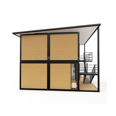 Aluminiumlegierung Fenster Modifizierte Schifffahrtscontainer Vorgefertigte Holz Freizeithäuser für den Familienurlaub auf dem Land
