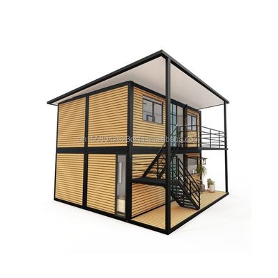 Aluminiumlegierung Fenster Modifizierte Schifffahrtscontainer Vorgefertigte Holz Freizeithäuser für den Familienurlaub auf dem Land