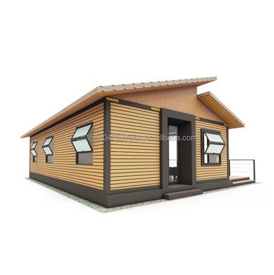 Aluminiumlegierung Fenster Modifizierte Schifffahrtscontainer Vorgefertigte Holz Freizeithäuser für den Familienurlaub auf dem Land