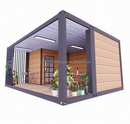 Maßgeschneiderte Farbe 20ft Holzhaus mit luxuriösen Garten Studio Flat Package Container und mobile Bar Materialien verwendet