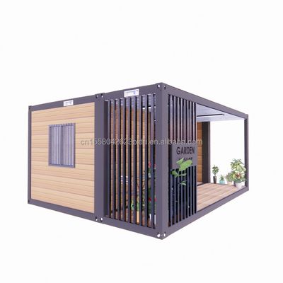 Maßgeschneiderte Farbe 20ft Holzhaus mit luxuriösen Garten Studio Flat Package Container und mobile Bar Materialien verwendet