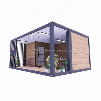 Maßgeschneiderte Farbe 20ft Holzhaus mit luxuriösen Garten Studio Flat Package Container und mobile Bar Materialien verwendet