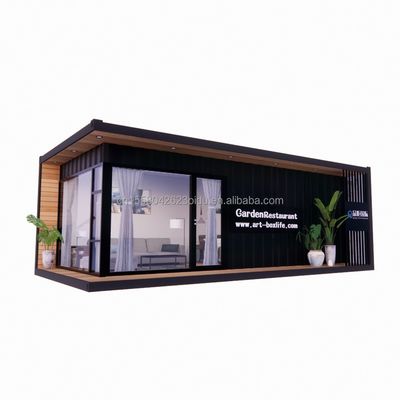 Modernes Design Vorgefertigtes Holzcontainerhaus Erweiterbares Büro mit Stahlrahmen und verzinktem Stahlbeugen 180g