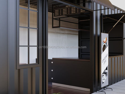 Prefab Sandwich Panel Container Restaurant 20ft 40ft Modularhaus Häuser für kundenspezifische mobile Versandbar in Cafés