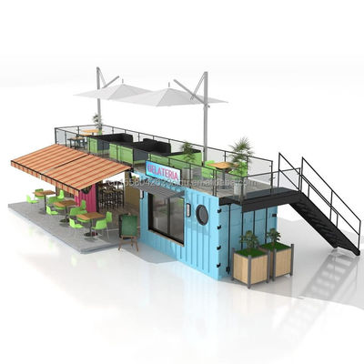50/75/100mm Welle Sandwich Panel Wand 20ft 40ft Klappbehälter Cafe Restaurant Versandbehälter Bar Café mit Küche