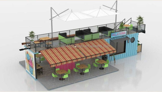 50/75/100mm Welle Sandwich Panel Wand 20ft 40ft Klappbehälter Cafe Restaurant Versandbehälter Bar Café mit Küche