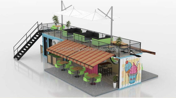 50/75/100mm Welle Sandwich Panel Wand 20ft 40ft Klappbehälter Cafe Restaurant Versandbehälter Bar Café mit Küche