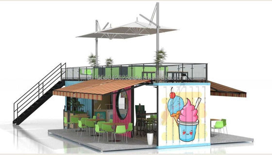 50/75/100mm Welle Sandwich Panel Wand 20ft 40ft Klappbehälter Cafe Restaurant Versandbehälter Bar Café mit Küche