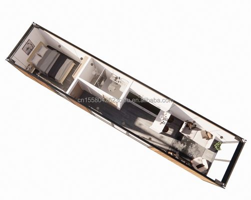 Modulare Stahlbauten von 20 oder 40 Fuß Vorgefertigte moderne Häuser mit Outdoor- und Sandwich-Panel-Material