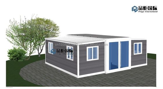 Modulare Stahlbauten von 20 oder 40 Fuß Vorgefertigte moderne Häuser mit Outdoor- und Sandwich-Panel-Material