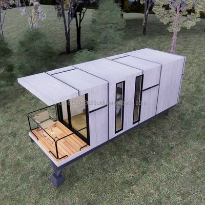 Modulare Stahlbauten von 20 oder 40 Fuß Vorgefertigte moderne Häuser mit Outdoor- und Sandwich-Panel-Material