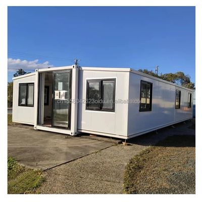 Modulare Stahlbauten von 20 oder 40 Fuß Vorgefertigte moderne Häuser mit Outdoor- und Sandwich-Panel-Material