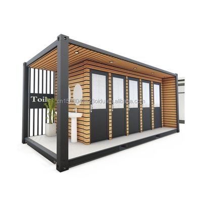 Außentoilette Modifizierte Versandcontainer Stil 20ft oder 40ft aus Stahl und Sandwich-Panel mit Aluminiumlegierung Fenstern