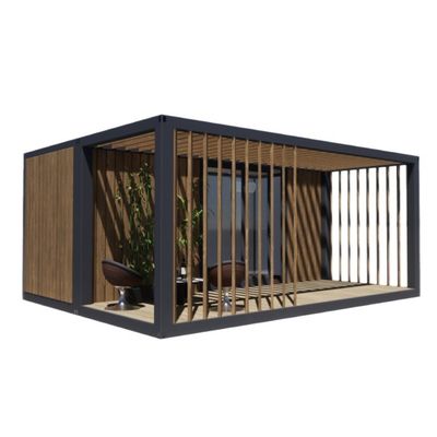 20ft Luxus Prefab Holzhaus mit Küche Badezimmer und Outdoor-BBQ Flat Pack Einfache Installationsmaterialien