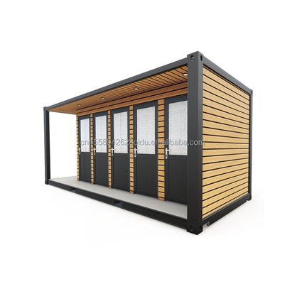 Außentoilette Modifizierte Versandcontainer Stil 20ft oder 40ft aus Stahl und Sandwich-Panel mit Aluminiumlegierung Fenstern