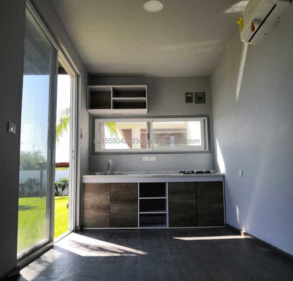 Aluminiumlegierte Fenster in 20 Fuß Luxus-vorgefertigtes Holzhaus mit Küche und Bad