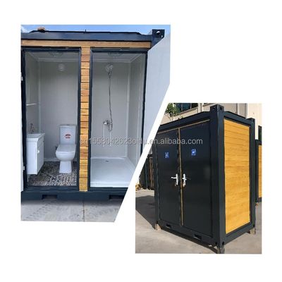 Moderne Mobiltoilette im Freien mit Dusche Galvanisiertes Stahlbogen und Sandwich-Panel