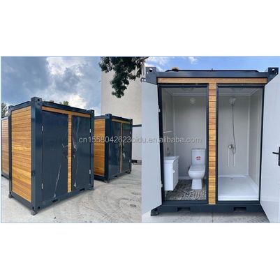 Moderne Mobiltoilette im Freien mit Dusche Galvanisiertes Stahlbogen und Sandwich-Panel