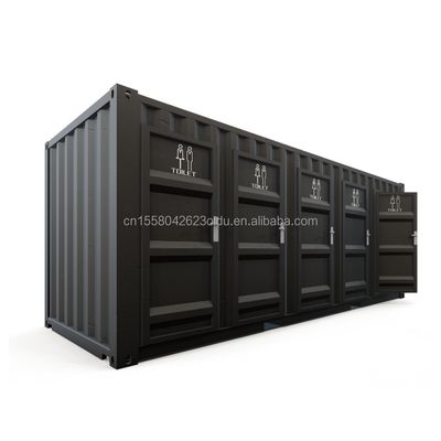 Stahl öffentliche Toiletten Flat Pack kundenspezifisches modernes Design Prefab Containerhaus für Hotelanwendungen kundenspezifische Farbe