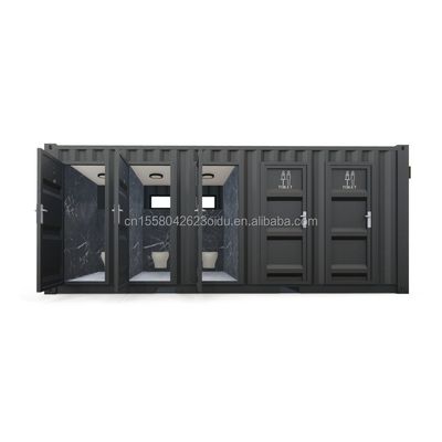 Stahl öffentliche Toiletten Flat Pack kundenspezifisches modernes Design Prefab Containerhaus für Hotelanwendungen kundenspezifische Farbe