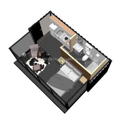 angepasste Farbe EU Portable 20ft erweiterbares Containerhaus für Paare oder Hotels und Aluminiumlegierung Fenster