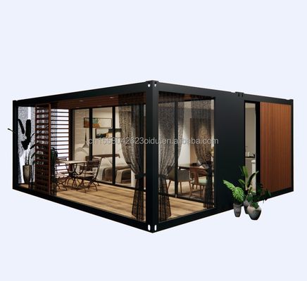 20 Fuß Deluxe 2 Schlafzimmer Vorgefertigtes Holzhaus Modernes Design Klappküche Bad und Außenterrasse zum Wohnen