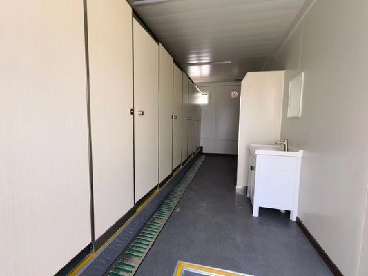 Modernes Aussehen Vorgefertigte Behälter Toilette für Laden oder Villa Aluminiumlegierung Fenster und Mitte des Jahrhunderts modernes Design