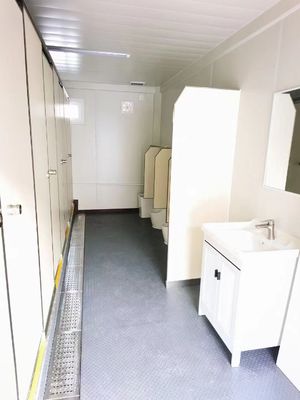 Modernes Aussehen Vorgefertigte Behälter Toilette für Laden oder Villa Aluminiumlegierung Fenster und Mitte des Jahrhunderts modernes Design