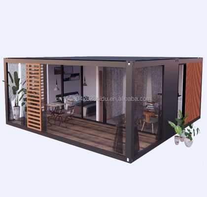 20 Fuß Deluxe 2 Schlafzimmer Vorgefertigtes Holzhaus Modernes Design Klappküche Bad und Außenterrasse zum Wohnen