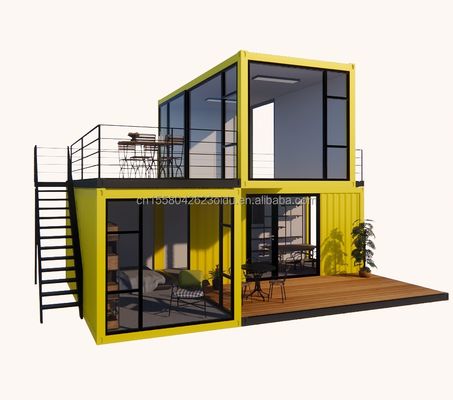 Aluminiumlegierung Fenster individuell 3 Module Modular Wohnbehälter Flat Pack Vorgefertigtes Büro oder Gartenhaus aus Stahl