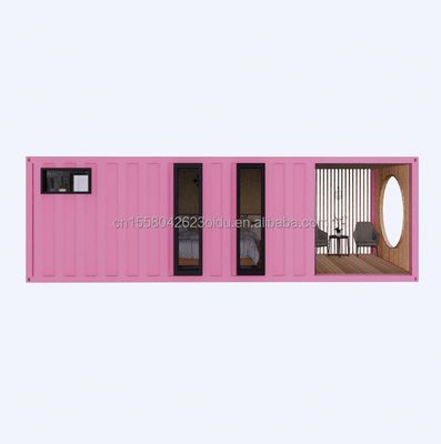 Aluminiumlegierung Fenster 3 Schlafzimmer Container Wohnung mit Verpackung und Wellen Sandwich-Panel Wände