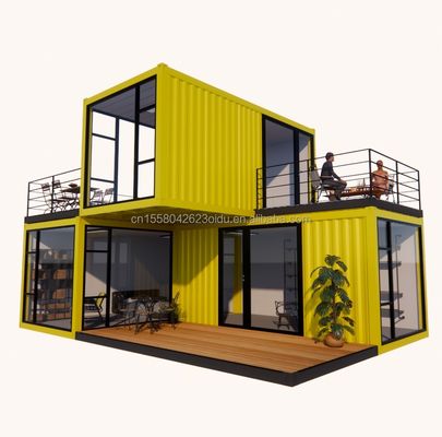 Aluminiumlegierung Fenster individuell 3 Module Modular Wohnbehälter Flat Pack Vorgefertigtes Büro oder Gartenhaus aus Stahl