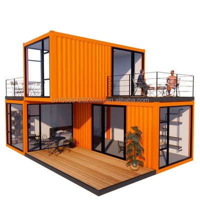 Aluminiumlegierung Fenster individuell 3 Module Modular Wohnbehälter Flat Pack Vorgefertigtes Büro oder Gartenhaus aus Stahl